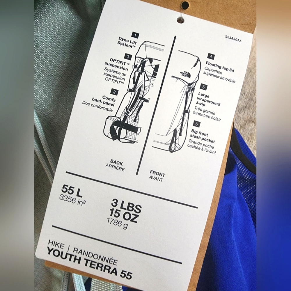 The North Face Youth Terra 55 Hiking Backack - NWT - Picture 3 of 16